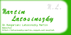 martin latosinszky business card